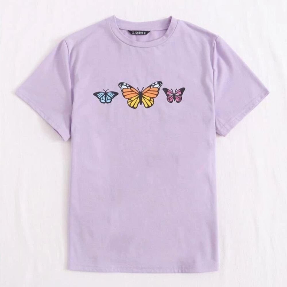 Purple Butterfly Tee